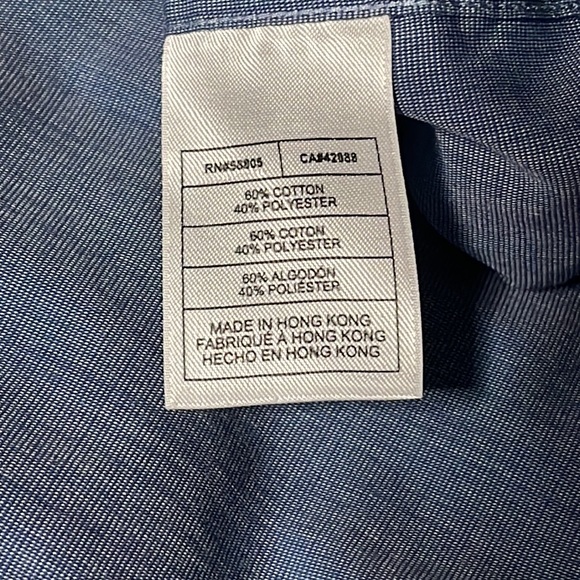 Big & Tall Button Down Shirt, NWOT, Men’s Size 20-34/35 - Picture 7 of 8